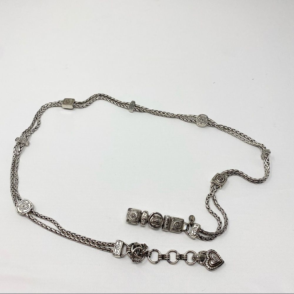 Vintage Silvertone Double Chain Belt 39”L